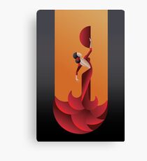 Art Deco geometric styled Spain Flamenco dancer Canvas Print