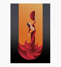Art Deco geometric styled Spain Flamenco dancer Photographic Print