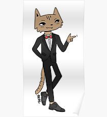 Tuxedo Cat - Dweebbeeb Poster