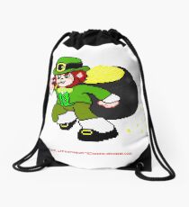 Pixel Leprechaun Drawstring Bag