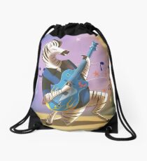 Rockabilly Zebra Drawstring Bag