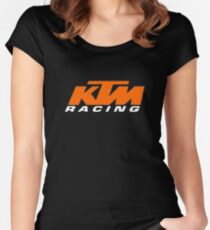 KTM-Rennen Tailliertes Rundhals-Shirt