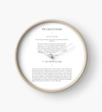 Call of Cthulu by HP Lovecraft first page Clock
