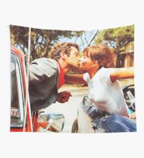 Romantic kiss — Pierrot Le Fou (1965) Wall Tapestry