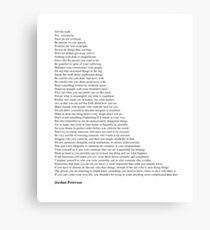 Jordan Peterson Quotes Canvas Print