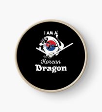 Dragon Korean Flag South Korea Clock