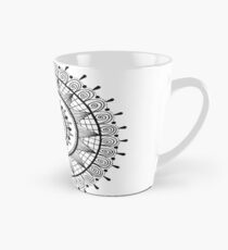 Taza cónica Mandala blanco y negro