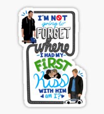 First Kiss Quote Sticker