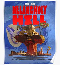 Auf Melancholie Hill - Gorillaz Poster