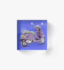 Vespa Scooter Acrylic Block
