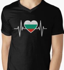 Bulgaria flag, gift Men's V-Neck T-Shirt