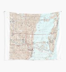 Tela decorativa USGS TOPO Map Florida FL Miami 347455 1988 24000