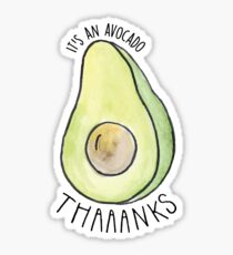It's an Avocado Thanks Vine Sticker