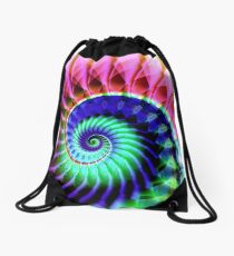 Spiraling Down Drawstring Bag