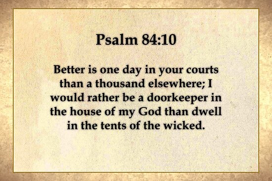 Psalm 84 10 Poster By Espirit Images Redbubble