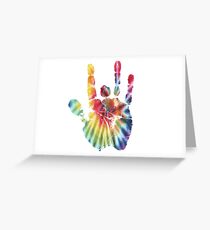 Tie Dye Jerry Hand Greeting Card