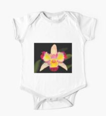 Multi Coloured Cattleya Orchid One Piece - Short Sleeve