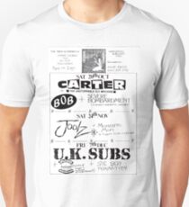 Hartlepool Town Hall Indie Punk Bands Flyer Unisex T-Shirt
