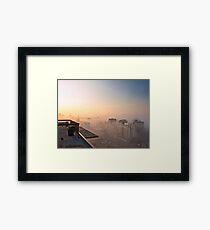 Foggy Morning in Edmonton Framed Print