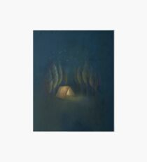 Tent Camping under the stars Art Board