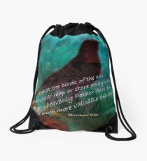 Matthew 6:26 Drawstring Bag