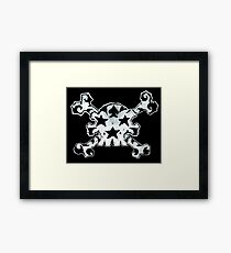 Skull And Bones : Cartoon Tattoo Style with Stars, Spade, and Tattoos Framed Print
