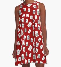 Red Mahjong A-Linien Kleid