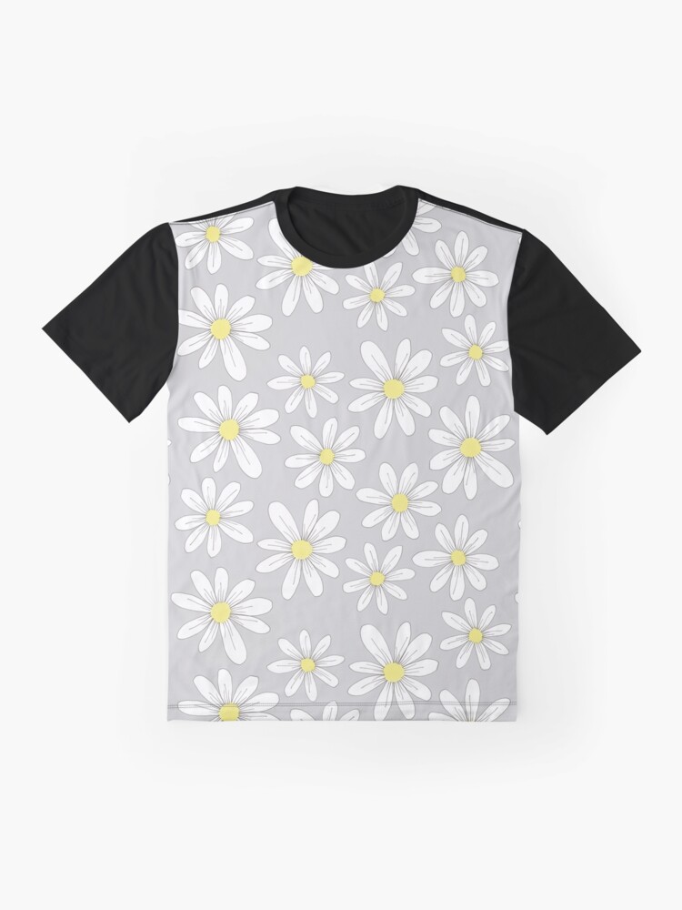 Alternate view of simple daisies on gray Graphic T-Shirt