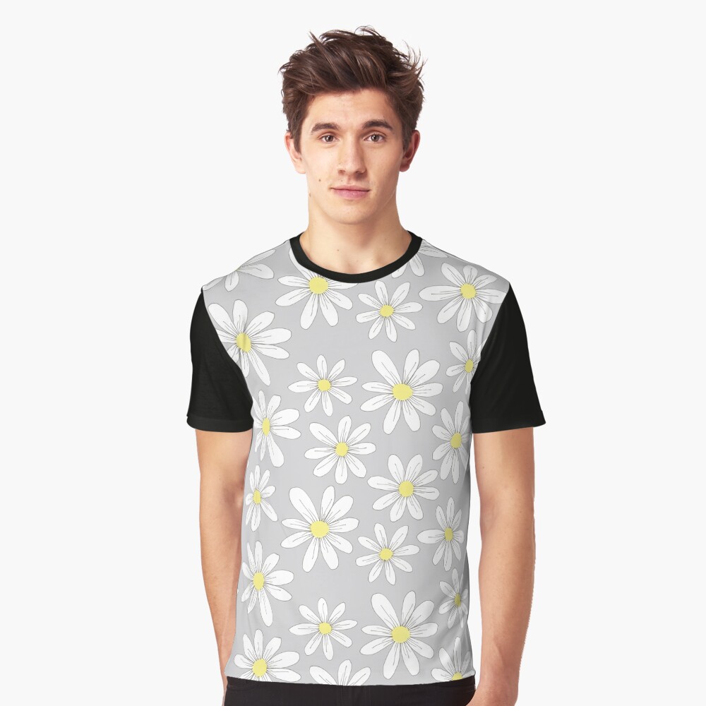 simple daisies on gray Graphic T-Shirt