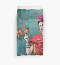 Frida Kahlo und Schmetterling Bettbezug