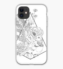 Bird, flowers and fern iPhone Case