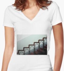 stairway Women's Fitted V-Neck T-Shirt