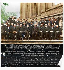 1927 Solvay-Konferenz (Raumzeit bg), Poster, Drucke Poster