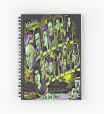 Welcome To Santa Carla Retro Sunrise Yellow Spiral Notebook
