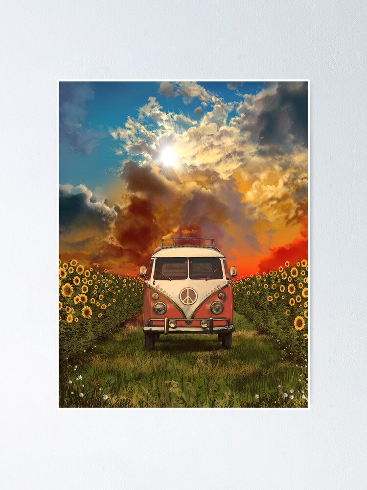 Alternate view of sunflowers Poster