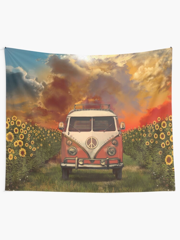 Alternate view of sunflowers Wall Tapestry