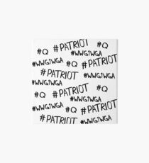 Hashtag - #Patriot #WWG1WGA #Q Art Board Print
