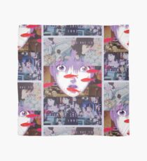 Perfekte blaue Satoshi Kon Animationsfilm-Collage Tuch