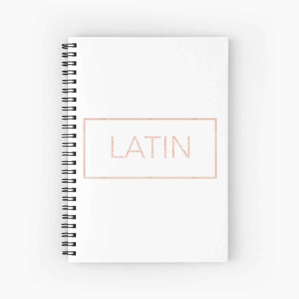"Latin Label" Spiral Notebook by oliviadandrea1 Redbubble