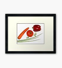 red vegetables Framed Print