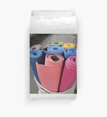 Yoga Mats in a bin Duvet Cover