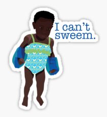 I Can't Sweem. Sticker