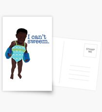 I Can't Sweem. Postcards