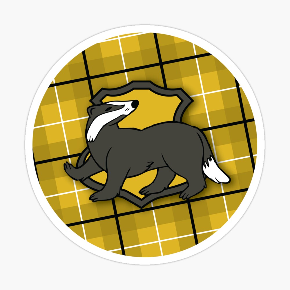 Badger House Plaid Sticker