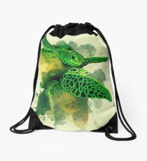 Mochila de cuerdas Deslizándose por el verde