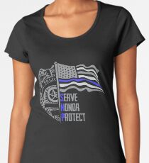 Police Officer SHP Serve Honor and Protect US Flag Women's Premium T-Shirt