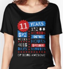 11 Years Of Being Awesome - Awesome 11th Birthday Gift Selection Women's Relaxed Fit T-Shirt
