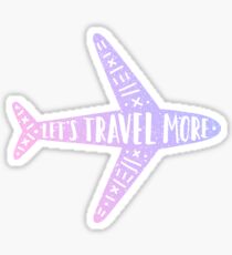 Let's travel more. Plane Sticker