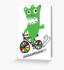 Critter Bike ll - card Greeting Card