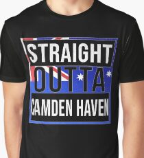 Straight Outta Camden Haven Retro Style - Gift For An Australian From Camden Haven in New South Wales , Design Has The Australia Flag Embedded Graphic T-Shirt